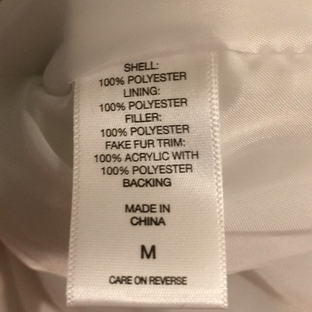 New York & Company White puffer vest fur hood M - Picture 7 of 8